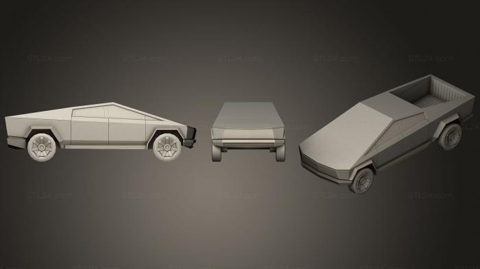Автомобили и транспорт (Tesla Cyber Truck92, CARS_0436) 3D модель для ЧПУ станка